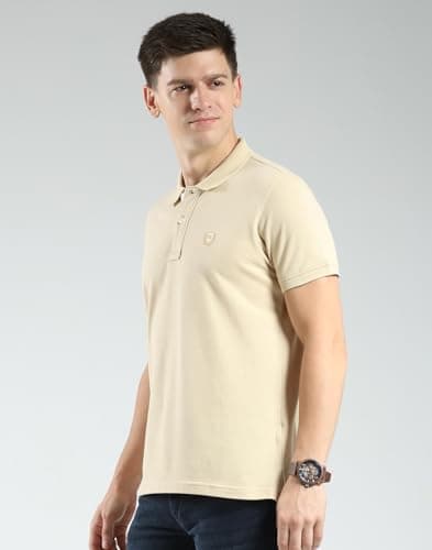 Monte Carlo Men's Regular Fit Solid Polo T-Shirt | Half Sleeve | Collared Neck | Casual Wear T Shirt for Men's Camel Brown L (Pack of 1) 2