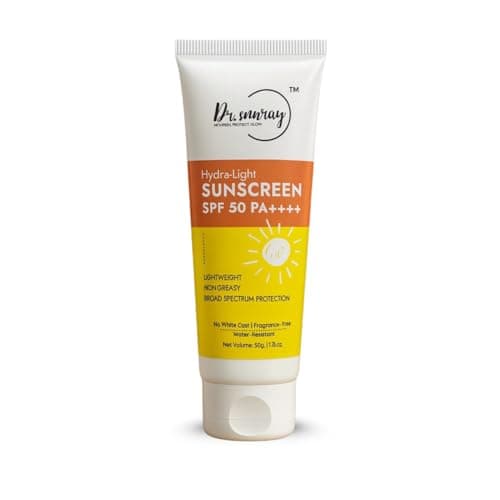 Dr. Sunray Hydra-Light Sunscreen SPF 50 PA++++ 50g | Ultra-Light, Non-Greasy, Broad Spectrum UVA/UVB Protection | For All Skin Types, Men & Women
