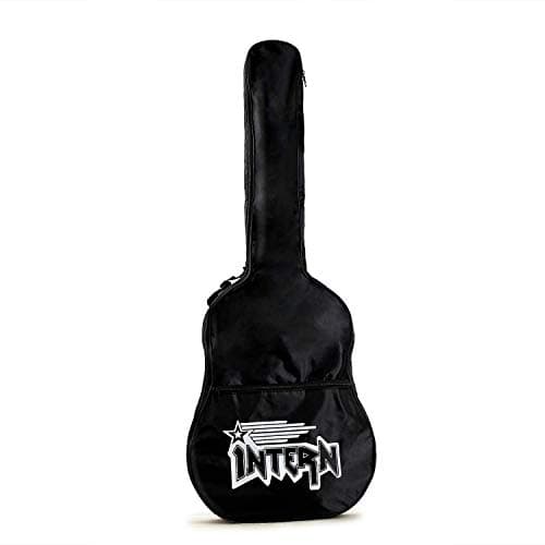 Intern 38 Inch Acoustic Guitar for Beginners with Bag, Strap, Strings, Picks & Winder | Cutaway Design | Steel String Guitar for Kids & Adults (Black) 3