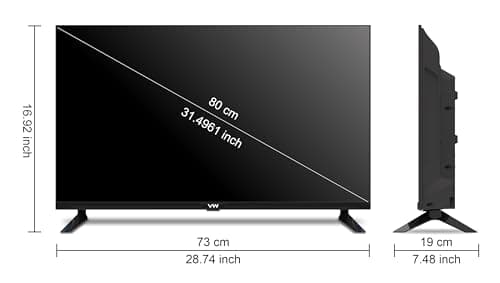 VW 80 cm (32 inches) Frameless Series HD Ready Android Smart LED TV VW32S 5