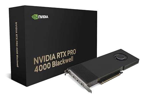 NVIDIA RTX PRO 4000 Blackwell 24GB GDDR7 ECC Workstation GPU | 8960 CUDA Cores | PCIe 5.0 | 4X DisplayPort 2.1 | 3-Year Manufacturer Warranty