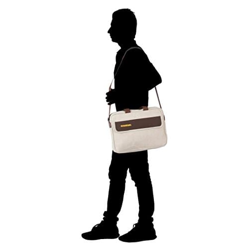 Husamsons Jute Messenger Bag | File Bag | Executive Bag | Hand Bag for Men and Women (Beige & Brown) 4