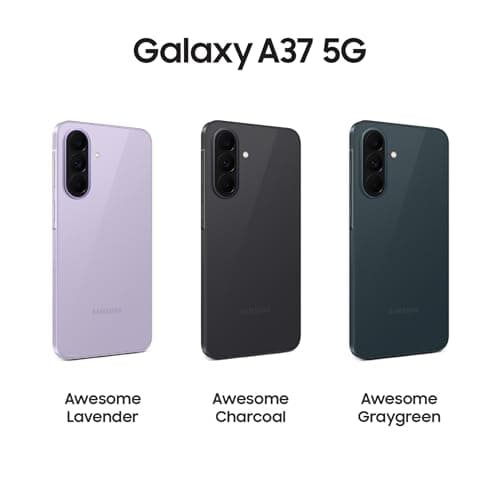 Samsung Galaxy A37 5G (Awesome Charcoal, 8GB RAM, 256GB Storage), Agentic AI, Triple Camera with Nightography Video, 2 Days Battery Life, 6 Gen OS Upgrades, IP68, 7.4mm Sleek, with No Cost EMI 3