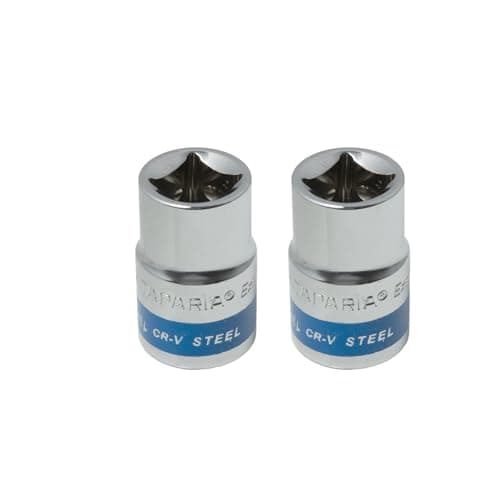 Taparia 1/2" Square Drive Socket (17 mm, Pack of 2)-Hex or 6 point Socket for Standard Nuts & Bolts Compatible w/Ratchets, L Handles, Wrenches, Power Tools-Automotive, Mechanical Work-Garages, DIY