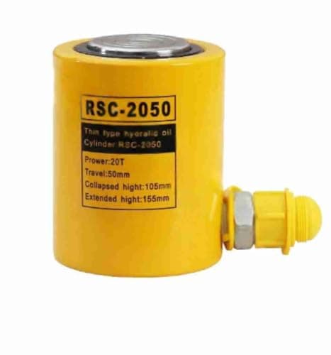 Hartley® HY RSC+2050-180 Hydraulic Cylinders Jack Solid with Hand Pump Single Acting Hydraulic Ram Cylinder 50mm Hydraulic Lifting Cylinders, (20T 2Inch) 2