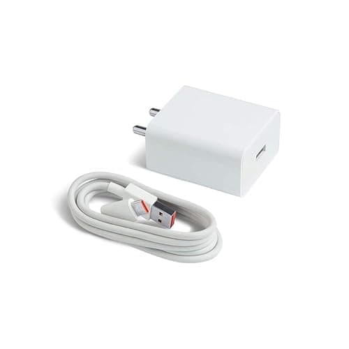 50W Charger for Xiaomii Redmi 13 5G Original QC Adapter Type C 3.0A High Speed Fast Turbo Charge QC 3.0 Smart SinglePort with 1m Type-C Charging & Sync Cable (White, 50W,RM-74)