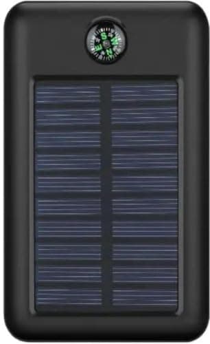 AMYTEL EcoGlow 11,000mAh Solar Power Bank with LED Light, Type-C & Micro USB, Fast Charging Portable Charger – Black 2