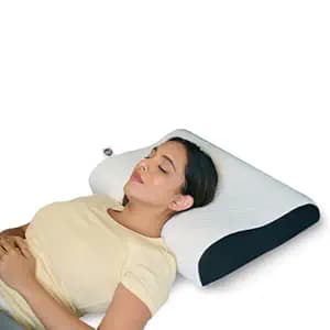 CareFoam Ultimate Cervical Neck Pillow | 2 Years Warranty | Pain Relief Sleep, Improves Posture Spinal Alignment, Neck Pain Relief Pillow | Medium 21 x 13 x 4 Inch | White Jacquard Cover | Pack of 1