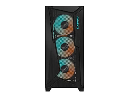 GIGABYTE C301 Glass - Black Mid Tower PC Gaming Case, Tempered Glass, USB Type-C, 4X ARBG Fans Included (GB-C301G) 3