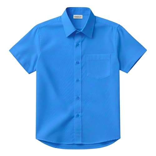 EASILIX Shirt Half Sleeve | Unisex | School Uniform (in, Age, 3 Years, 17 Years, 34, Blue)