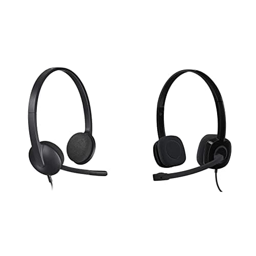 Logitech H340 Stereo Wired Over Ear Headphones with Mic with Noise-Cancelling, USB, Pc/Mac/Laptop -
