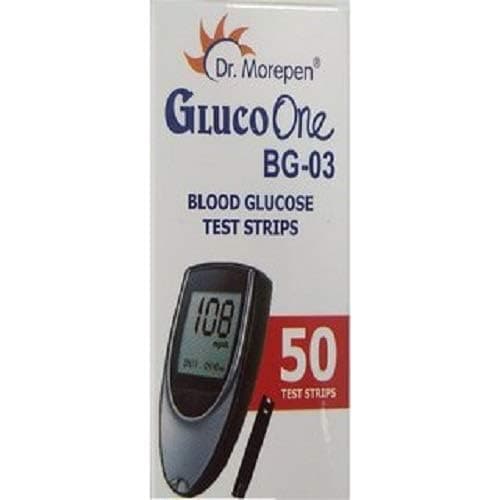 Dr. Morepen BG-03 Blood Glucose Test Strips 50s Pack (Pack of 2) 5