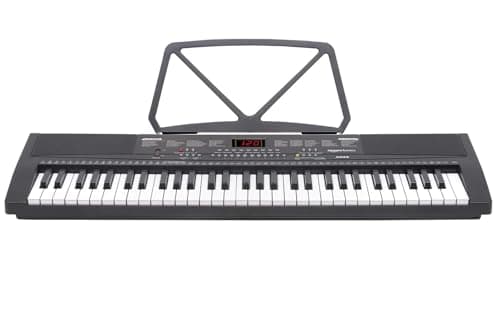 Amazon Basics 61 keys Electronic Keyboard Piano with LED Display | Adapter | Key Note Stickers | Mic | Music Sheet Stand - Works only with adapter (no battery needed) 4