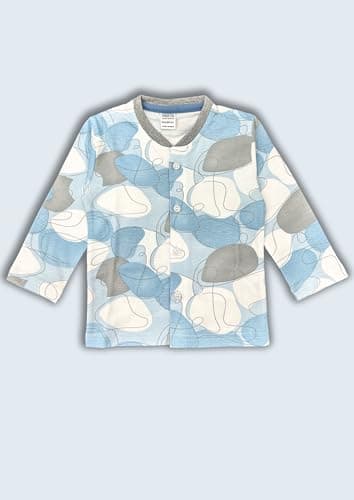 3BROS Kids Cotton Printed Night Suit with Full Sleeves Top and Pajama Set for Baby Boys & Girls Sleepwear & Home Wear (12–18 Months, White) Pack of 1 2