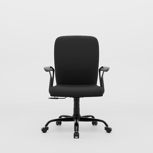 Green Soul Seoul X Office Chair, Mid Back Fabric Ergonomic Home Office Desk Chair with Comfortable & Spacious Seat, Rocking-tilt Mechanism & Heavy Duty Metal Base (Black) 3