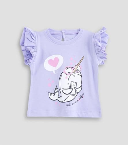 YUV Baby Girl's 100% Cotton Printed Regular Fit T-Shirt (Pack Of 5), White 2