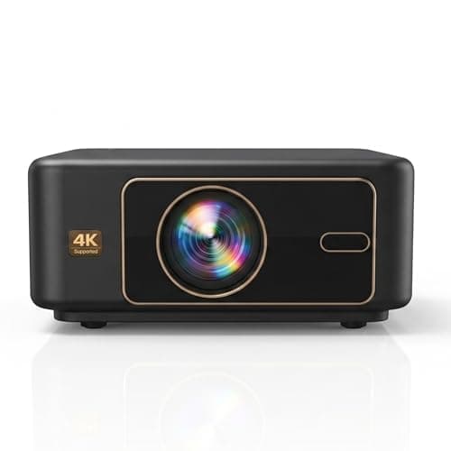 PIXPAQ RAY Gold Smart Projector for Home Theater, Movies & PS5 | Native Full HD 1080p with 4K HDR Support | 2150 ANSI Lumens | Auto Focus | Android 12 WiFi Bluetooth Projector for Bedroom, Living Room