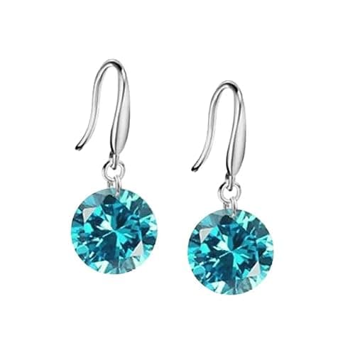 Nilu's Collection Enchanting Light Weight Cubic Zircon Crystal Drop Earrings for Women and Girls, for Daily Use, Office Use (Green)