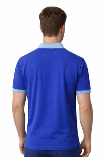Nayara Energy Royal Blue Petrol Pump Staff Polo T Shirt | Fuel Station Worker Uniform Collar T-Shirt for Men (in, Alpha, XL, Regular) 2