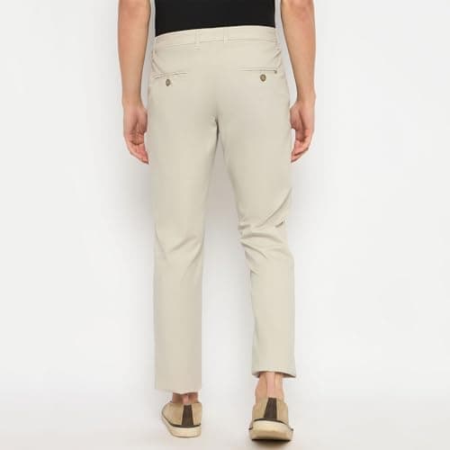 Duke Urban Men Cotton Chinos Trousers (SDT4611_Cream_36) 4