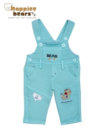 Happiee Bears Baby Boy Dungaree Set |Soft Cotton T-Shirt & Denim Style | Comfortable Cloth | Birthday Party Gift & Outfit for Infants & Toddlers | 0-6M, 6-12M, 12-18M | Made in India 4