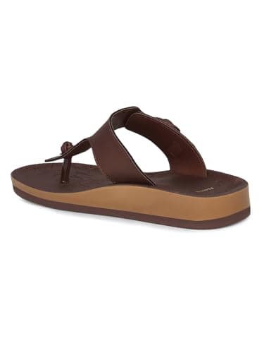 Bata Women's Casual Thong Slipper - Brown - (UK- 6) 3
