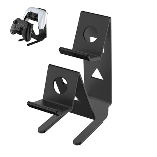 ADDGRIP Metal Dual Controller Storage Desktop Stand, Elegant, Organized Storage, Compatible with Nitendo Switch/PS5/PS4/Xbox Game Controllers, Compatible with Xbox Dual Controller Stand (Black)