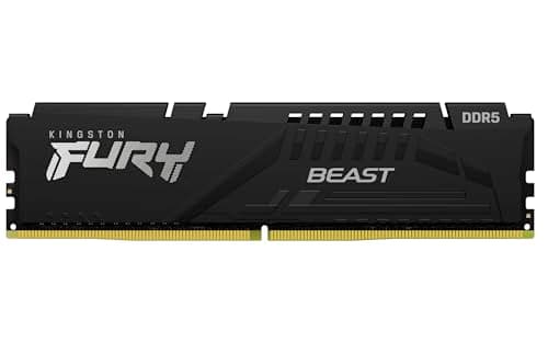 Kingston Fury Beast KF556C36BBEK2-64 DDR5 64GB (2x32GB) 5600MT/s CL36 DIMM Desktop Gaming Memory Kit with 2 AMD EXPO and Intel XMP Black 2