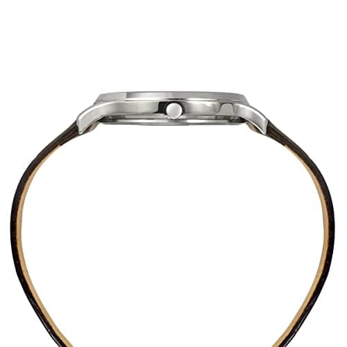 TIMEX Analog Watch for Man with Green Round Dial & Brown Leather Strap Band Water Resistant Men's Wrist Watches - TWTG105SMU07 5