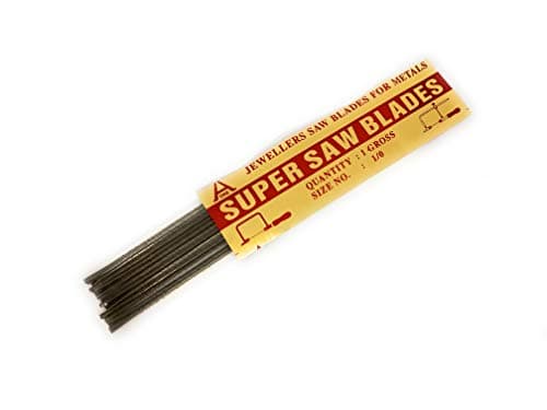 Aone Super Piercing Jewellers Saw Blades 1/0-144 pieces for Sawing/Cutting Gold, Silver, Brass, Soft Metal, Wax, Plastic, etc for Jewellery Making, Watchmaking, Keychain Making & Hobby Crafts DIY
