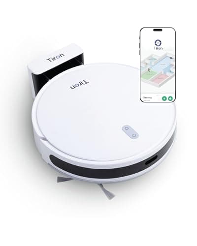 TIRON TRV 10P Robotic Vacuum Cleaner, 2-in-1 Vacuum & Mop, LiDAR Laser Navigation, 5000 Pa Suction, Highest Battery, Longest Runtime, Anti Fall & Carpet Detection Sensor, Designed for Indian Homes