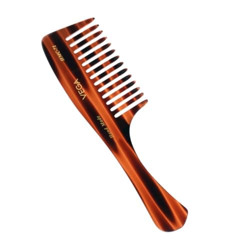 Vega Handcrafted Shampoo Comb for Men & Women, Detangling, Daily Grooming | Made from Cellulose Acetate Non-petroleum Based Material from Plant, (India's No.1* Hair Comb Brand,HMC-71)