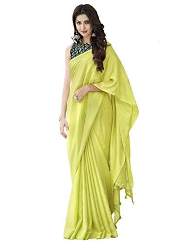 Miraan Women's Jute Cotton Saree with Blouse Piece (SRHIW10, Yellow)