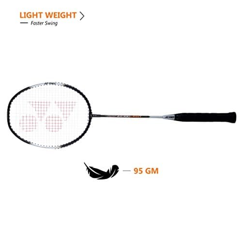 YONEX ZR 100 Light Aluminium Badminton Racquet with Full Cover (Black/Black) Set of 2 5