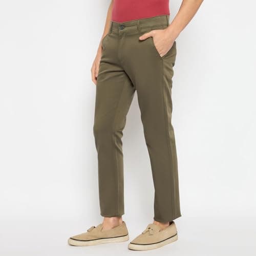 Duke Urban Men Cotton Chinos Trousers (SDT4603_Olive_30) 3
