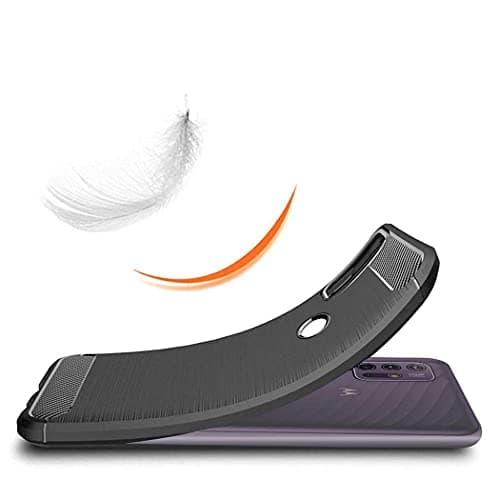 JGD PRODUCTS for Moto G10 Power, Moto G30 Carbon Fiber Armor Drop Tested Shock Proof TPU Back Case Cover 4
