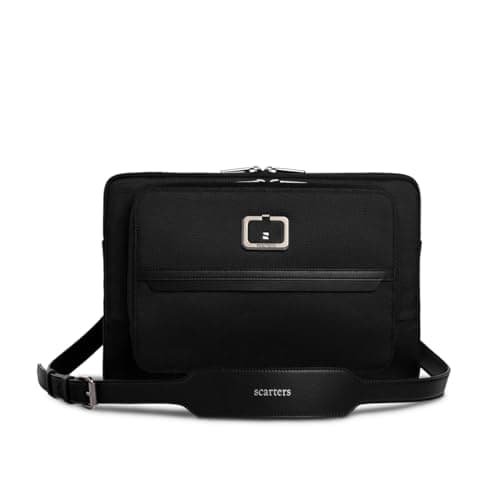 scarters Tech Satchel | 13 inch Laptop / 14 inch Laptop Sleeve | iPad Sleeve 11 inch / 13 inch | Laptop Sling Bag | Tech Kit Organiser | Laptop Tech Bag (Black)