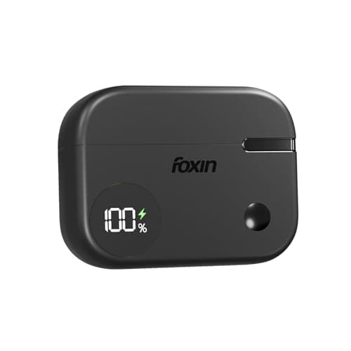 Foxin FoxBuds F1 ANC True Wireless Bluetooth Earbuds Upto 30dB ANC, 50Hrs Playtime, Dual Pairing, Quad Mic ENC, 13mm Bass Driver, 40ms Low Latency, Digital Display, Gaming Mode, BT 5.4 (Shadow Black) 3