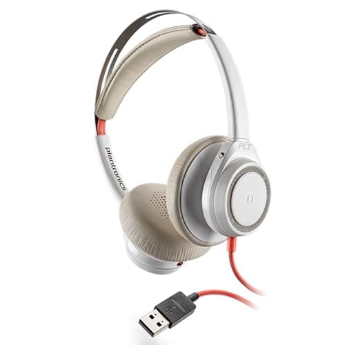Poly Plantronics-Blackwire 7225 USB-A Headset (White)-Wired,Dual Ear (Stereo) Boomless Computer Headset-Connect to Pc/Mac Via Wired Headphones USB-A-Works with Teams,Zoom,&More,(211154-01),On Ear 4