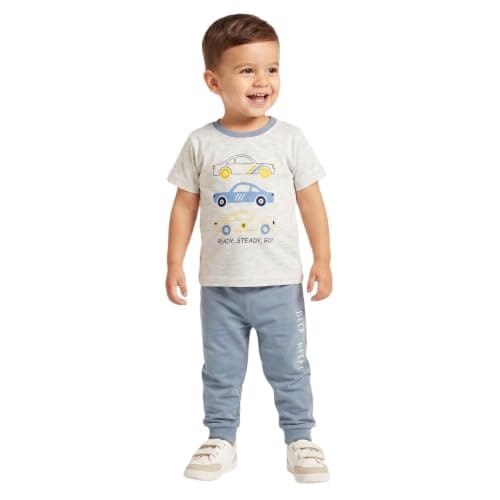 Boys Pyjama Set 2 pcs Outfit t-Shirt & Pajamas for Baby Boy's 1-2 Years, 100% Cotton Interlock Fabric Premium Cotton Sleepwear, Toddler Boys Lightweight Breathable Comfort fit Soft Cotton Nightwear
