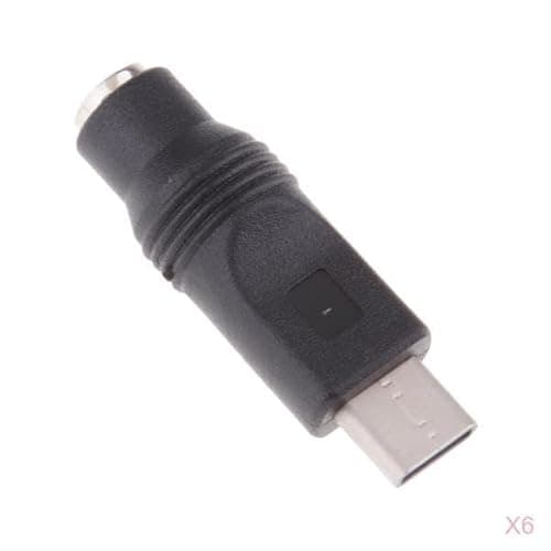 CLUB BOLLYWOOD® 6 Pieces Type-C Male to 5.5x2.1mm Female Converter for Laptop PC| Laptop & Desktop Accessories | Laptop Power Adapters/Chargers|6 Pieces Type-C Male to 5.5x2.1mm Female Converter 5