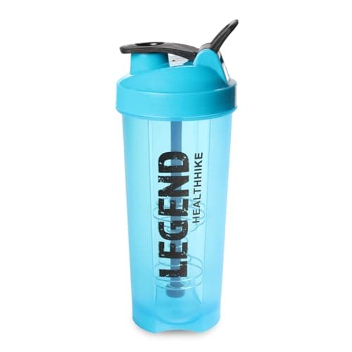 HealthHike Shaker for Gym, Protein Shaker Bottle 750ml,100% Leakproof for Workouts, BPA Free Gym Shaker Bottle for Men & Women Protein or Supplements Shake, Water & Outdoor Use - Fusion Ice Blue