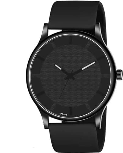 Acnos Men’s All-Black Minimalist Quartz Wristwatch Slim Dial, Matte Finish, Lightweight Fashion Watch
