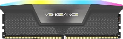 Corsair Vengeance RGB DDR5 RAM 16GB (1x16GB) 6000MHz CL36-44-44-96 1.35V AMD Expo Intel XMP 3.0 Desktop Computer Memory – Gray (CMH16GX5M1E6000Z36)