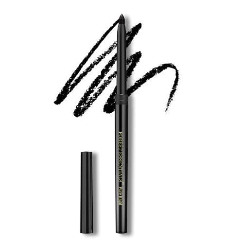 Forest Essentials Gulaab Khaas Natural Kajal Charcoal Black | Made using a traditional method with Pure Ghee & Castor Oil | Intense Cooling Pigment | For Daily Use