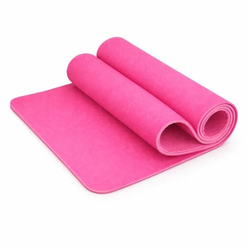 bookmyyoga Exercise & Fitness Yoga Mats, Non-Slip Surface, Comfortable Cushioning, Lightweight & Portable, Ideal for Yoga, Pilates, Stretching, Home, Gym & Meditation (1, pink)
