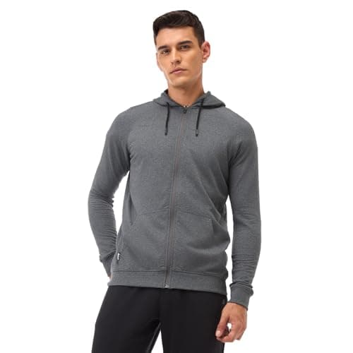 Boldfit Hoodies for Men Full Zipper Jacket for Men & Boys Fleece Hoodie for Man Winter Jackets Thermal Insulation Mens Jacket Zipper WinterWear Hoodies for Boys Winter Anthra M