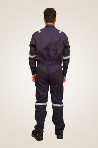 HABIL Industrial Workwear/Coverall/Boiler Suit, Poly-Cotton, 180 GSM (Large) Navy Blue 4