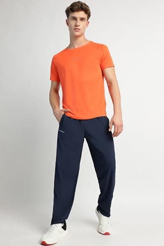 Reebok Men Polyester Regular Fit RE Flex Performance Tee|Training|Speedwick Interlock Knit|Crew Neck Solid T-Shirt,Orange,Medium 4