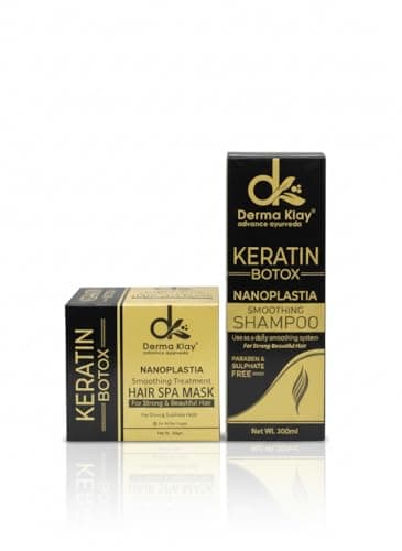 DERMA KLAY Ayurvedic Pack Of 2 Pure Clarifying Shampoo & SPA Mask for Nourished Hair With Protein Fusion, Hair Protection, Daily Strengthening, and Moisturising Shampoo